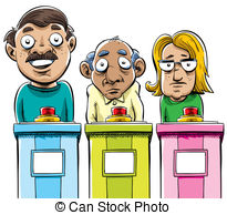 ... Cartoon Contestants - A Group Of Car-... Cartoon Contestants - A group of cartoon game show.-2