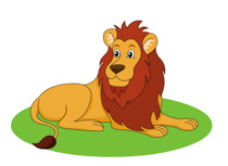 Cartoon Style Big Eyes Lion Clipart. Siz-Cartoon style big eyes lion clipart. Size: 70 Kb-1