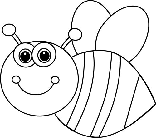 Bee Clipart Black and White u