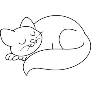 Cat Sleeping Clipart Image .-Cat Sleeping Clipart Image .-12