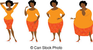 ... Changes Of Size After Diet - Vector -... Changes of size after diet - Vector illustration of four.-2