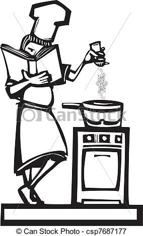 ... Chef With Cookbook - Woman Chef Hold-... Chef with cookbook - Woman chef holding cookbook adding.-2