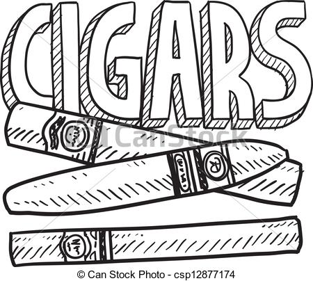 Cigars Sketch - Csp12877174-Cigars sketch - csp12877174-15