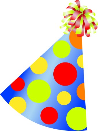 Clip Art Of A Colorful Conical Birthday -Clip Art Of A Colorful Conical Birthday Party Hat With Polka Dots And-13