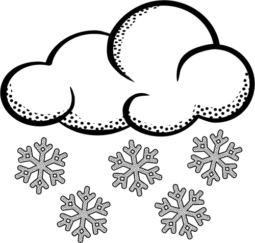 Clip Art Of Think Line Art Snowy Cloud-Clip art of think line art snowy cloud-1