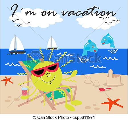 Clip Art Of Vacation Im On Vacation Csp5-Clip Art Of Vacation Im On Vacation Csp5611971 Search Clipart-1