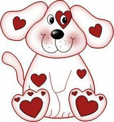 Clip Art Puppy Valentine .-Clip Art Puppy Valentine .-2