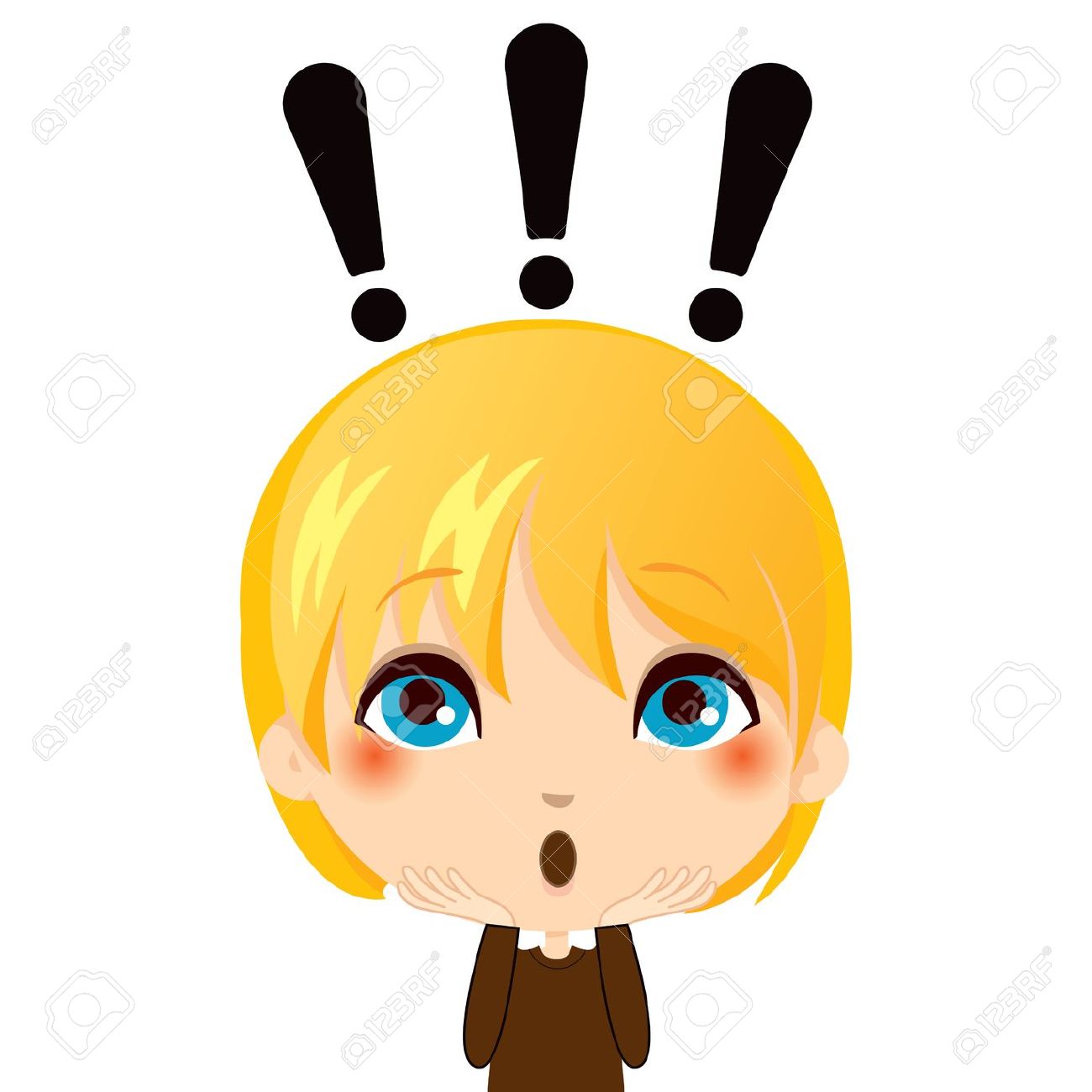 Clip Art Shocked Face Clipart. Surprised-Clip Art Shocked Face Clipart. surprised face: Portrait .-2