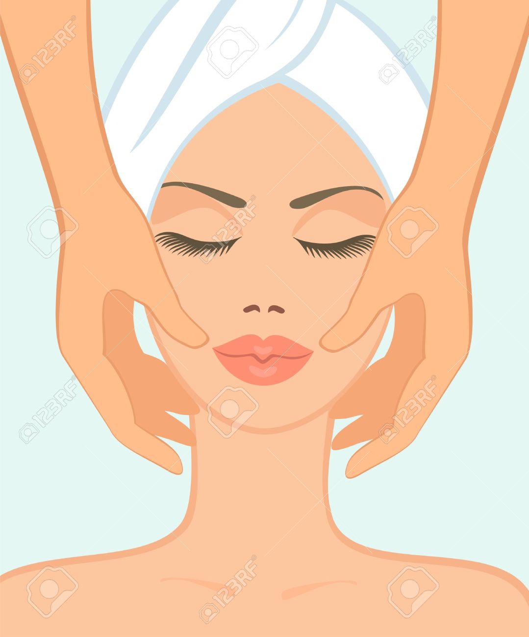 Girl Applying Facial Wash