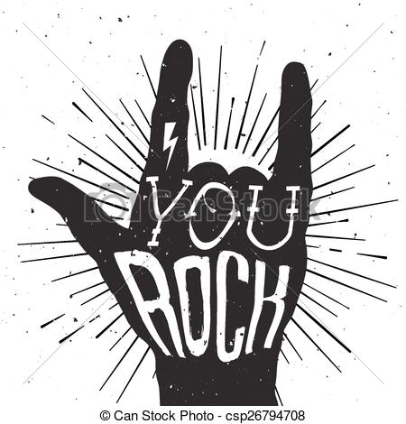 Clip Art You Rock. Rock N Roll Concert V-Clip Art You Rock. rock n roll concert vector .-1