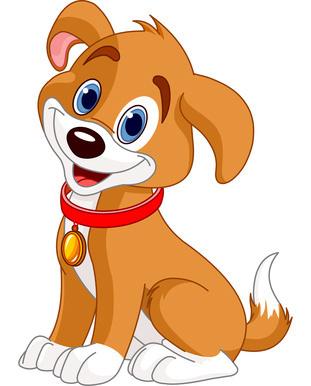 Clipart Dog Sitting. Image Of Brown And -Clipart Dog Sitting. Image of Brown and White Dog with Red Collar-5