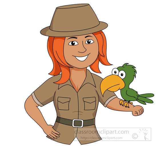 Girl Zookeeper Clip Art