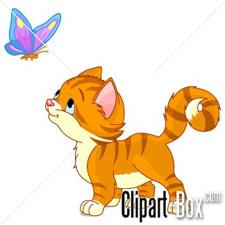 CLIPART KITTEN PLAYING WITH BUTTERFLY-CLIPART KITTEN PLAYING WITH BUTTERFLY-3