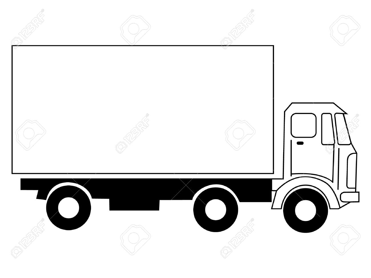 14+ Clipart Of A Black Truck Clipart Black And White | ClipartLook