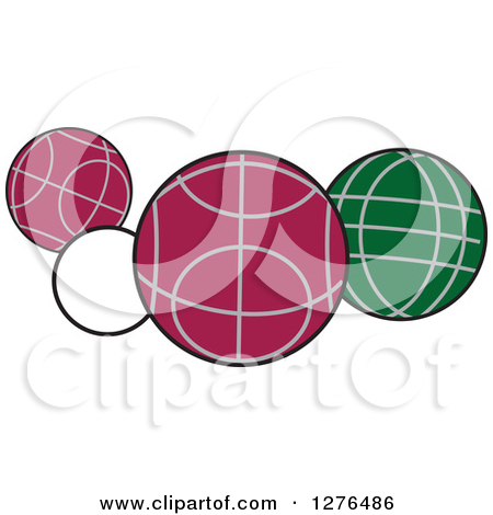 Clipart Of White, Red And Green Bocce Ba-Clipart of White, Red and Green Bocce Balls - Royalty Free Vector Illustration by Johnny Sajem-14