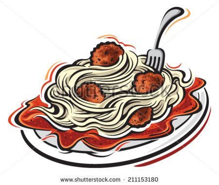 CLIPART SPAGHETTI PLATE. Spaghetti And M-CLIPART SPAGHETTI PLATE. Spaghetti and Meatballs-1