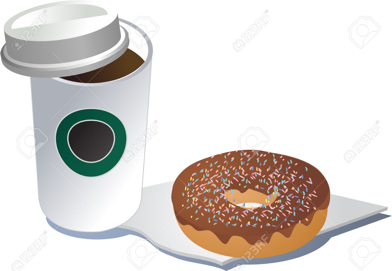 Dunkin Donuts Clip Art. A Hot