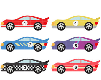 Cool Race Cars Digital Clip Art For Scra-Cool Race Cars Digital Clip Art for Scrapbooking Card Making Cupcake Toppers Paper Crafts-5