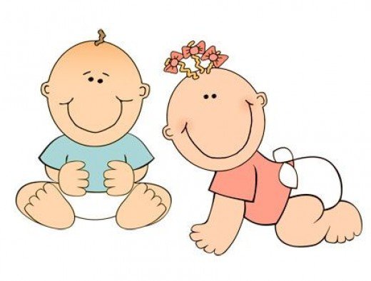 Cute Baby Clip Art Graphic, Boy Baby Cra-Cute baby clip art graphic, boy baby crawling and girl baby sitting-7