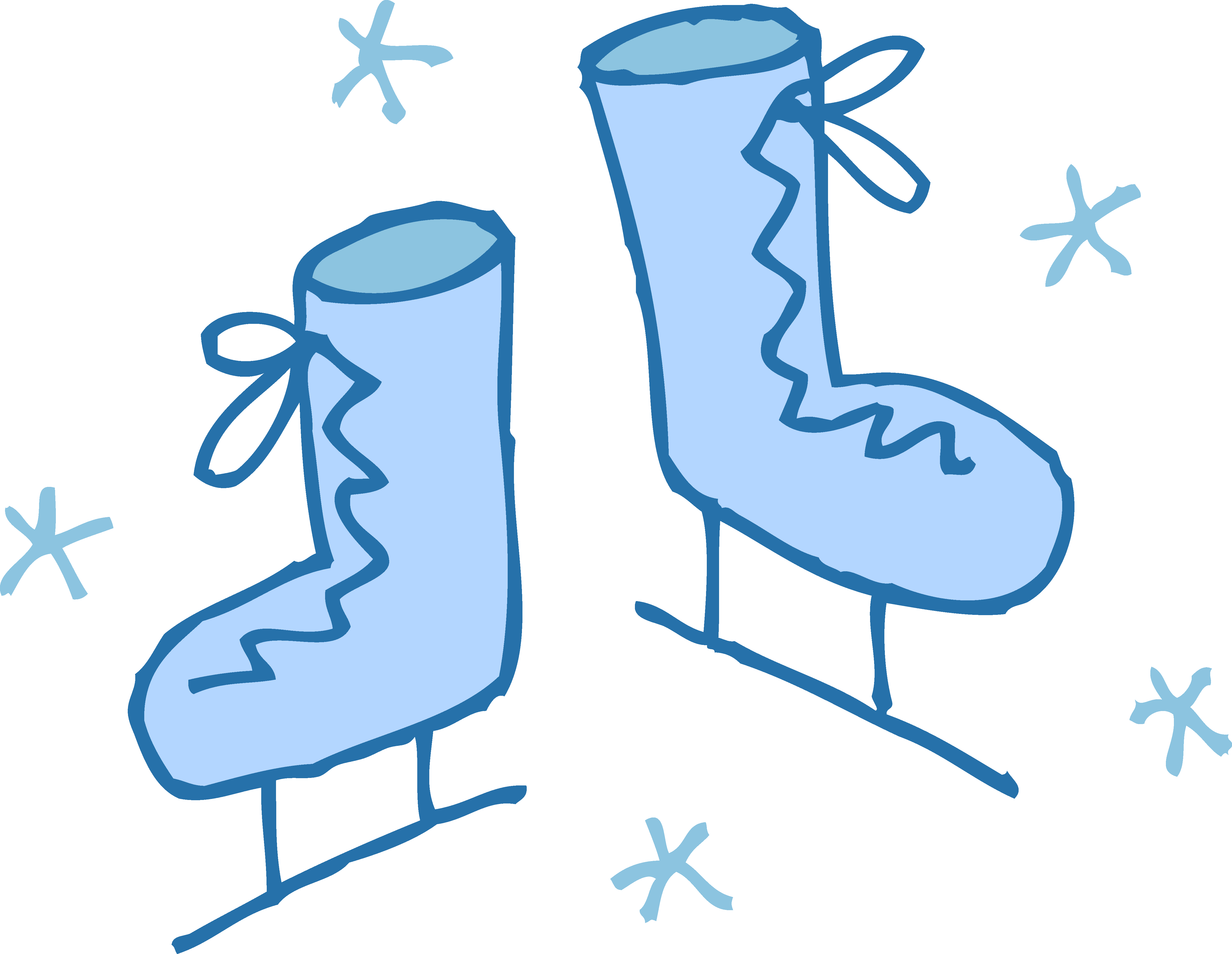 Cute Blue Ice Skates Clip Art-Cute Blue Ice Skates Clip Art-1