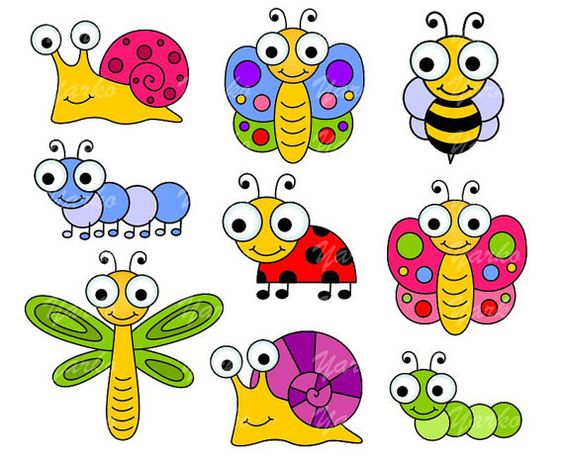 Cute Bugs Clip Art Insects Clipart Ladyb-Cute Bugs Clip Art Insects Clipart Ladybug Snail by YarkoDesign, $3.49-8