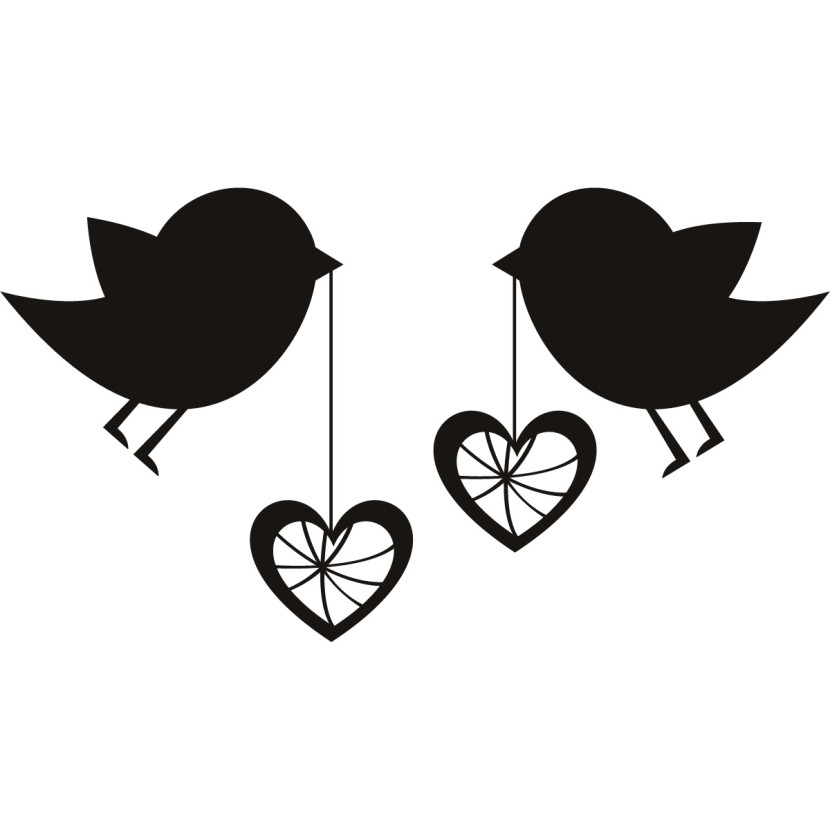 Cute Love Bird Clipart Black .-Cute Love Bird Clipart Black .-4