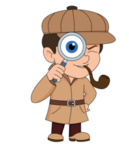 Detective With Pipe Looking Into Megnify-Detective With Pipe Looking Into Megnifying Glass Clipart Size: 110 Kb-3