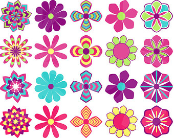 Digital Clipart Flowers-Groovy .-Digital Clipart Flowers-Groovy .-3