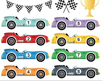 Digital Clipart - Vintage Racing Cars Fo-Digital clipart - Vintage Racing Cars for scrapbooking, paper crafts invitation cards making, invitations, only FOR PERSONAL USE-6