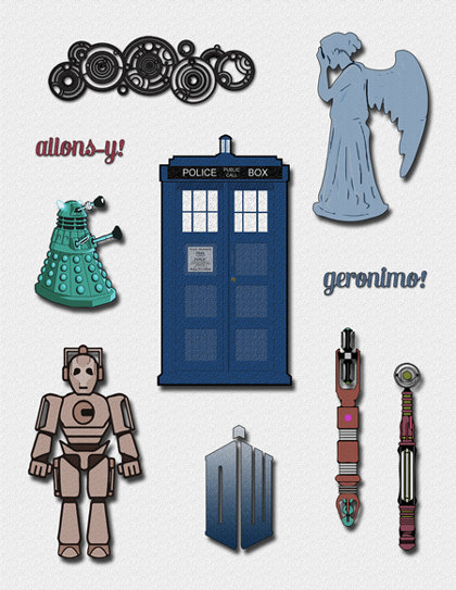 Doctor Who Clipart - A Doctor Who Clip A-Doctor Who Clipart - A Doctor Who Clip Art set for decorations, cards, or Doctor Who birthday invitations, Dalek, Tardis Dr. Who Cybermen | Pinterest ...-8