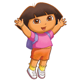 Dora Jumping With Two Arms In The Air-dora jumping with two arms in the air-12