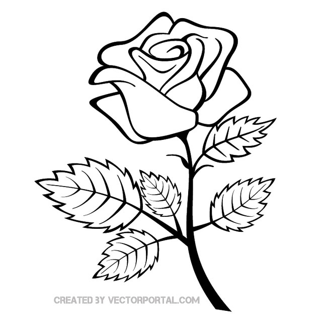 Download Rose Outline Clipart-Download Rose Outline Clipart-2