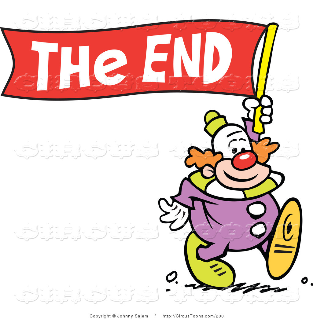 End Clipart Circus Clipart Of A Smiling -End Clipart Circus Clipart Of A Smiling Clown Carrying A The End-7