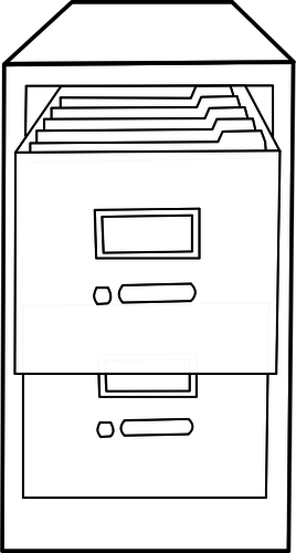 Filing Cabinet Line Art Vector Image-Filing cabinet line art vector image-10