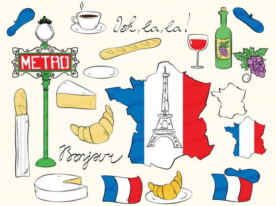 France Clipart Eiffel Tower Paris Clipar-France clipart eiffel tower paris clipart map french flag baguette croissant paris metro wine bottle grapes-9