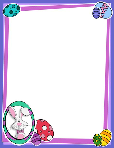 Free Easter Border Templates Including P-Free easter border templates including printable border paper and clip art versions. File formats include GIF, JPG, PDF, and PNG.-16