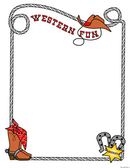 Free Printable Western Clip Art Borders -Free Printable Western Clip Art Borders 1-6