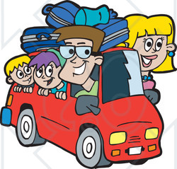 Free Rf Clipart Illustration Of A Family-Free Rf Clipart Illustration Of A Family On A Road Trip Version 3-3