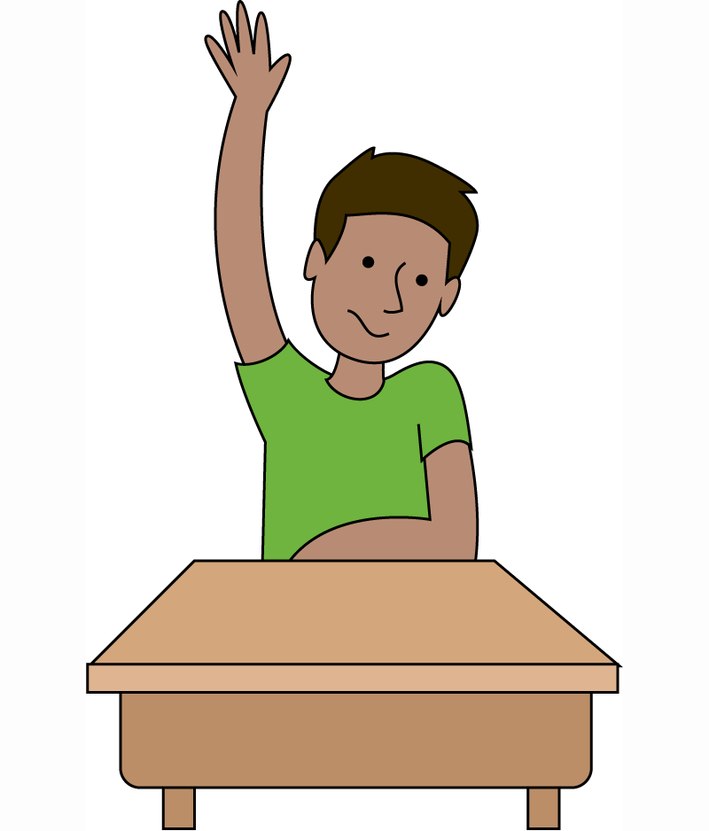 Free Student Raising Hand .-Free Student Raising Hand .-5