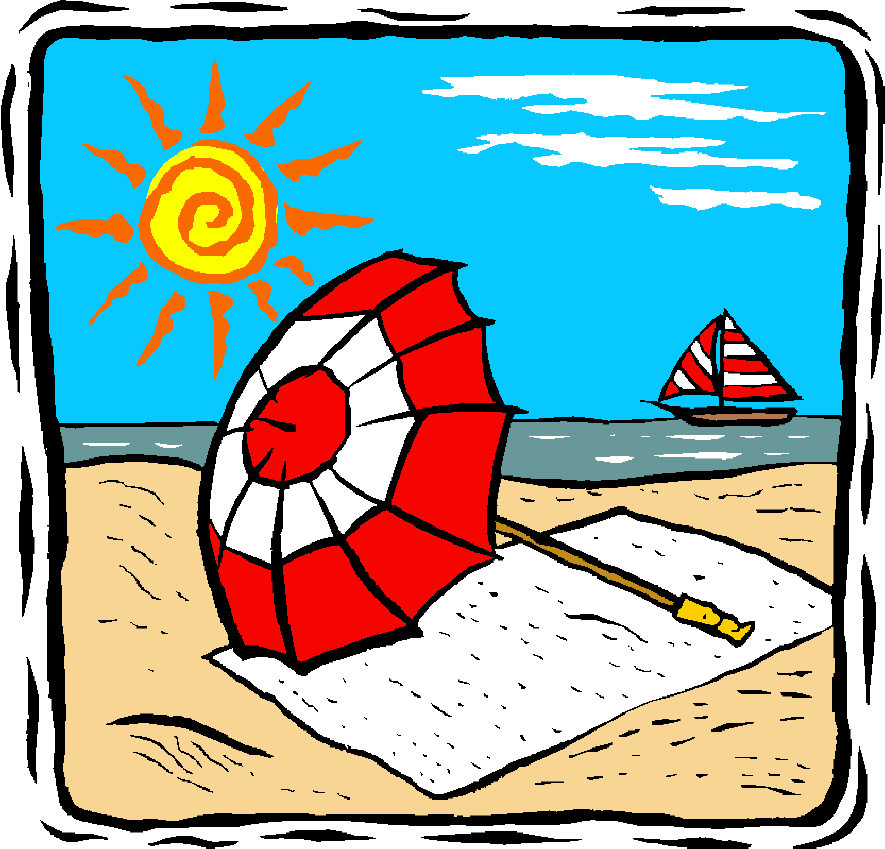 Free Summer Vacation Clipart 2 ... Beach-Free summer vacation clipart 2 ... Beach Umbrella By A Beach-6