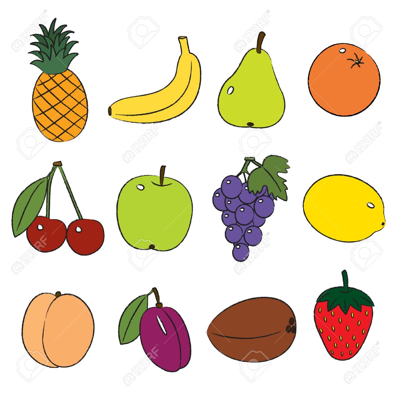 59+ Fruitsvectorclipa... Fruits Clipart ClipartLook