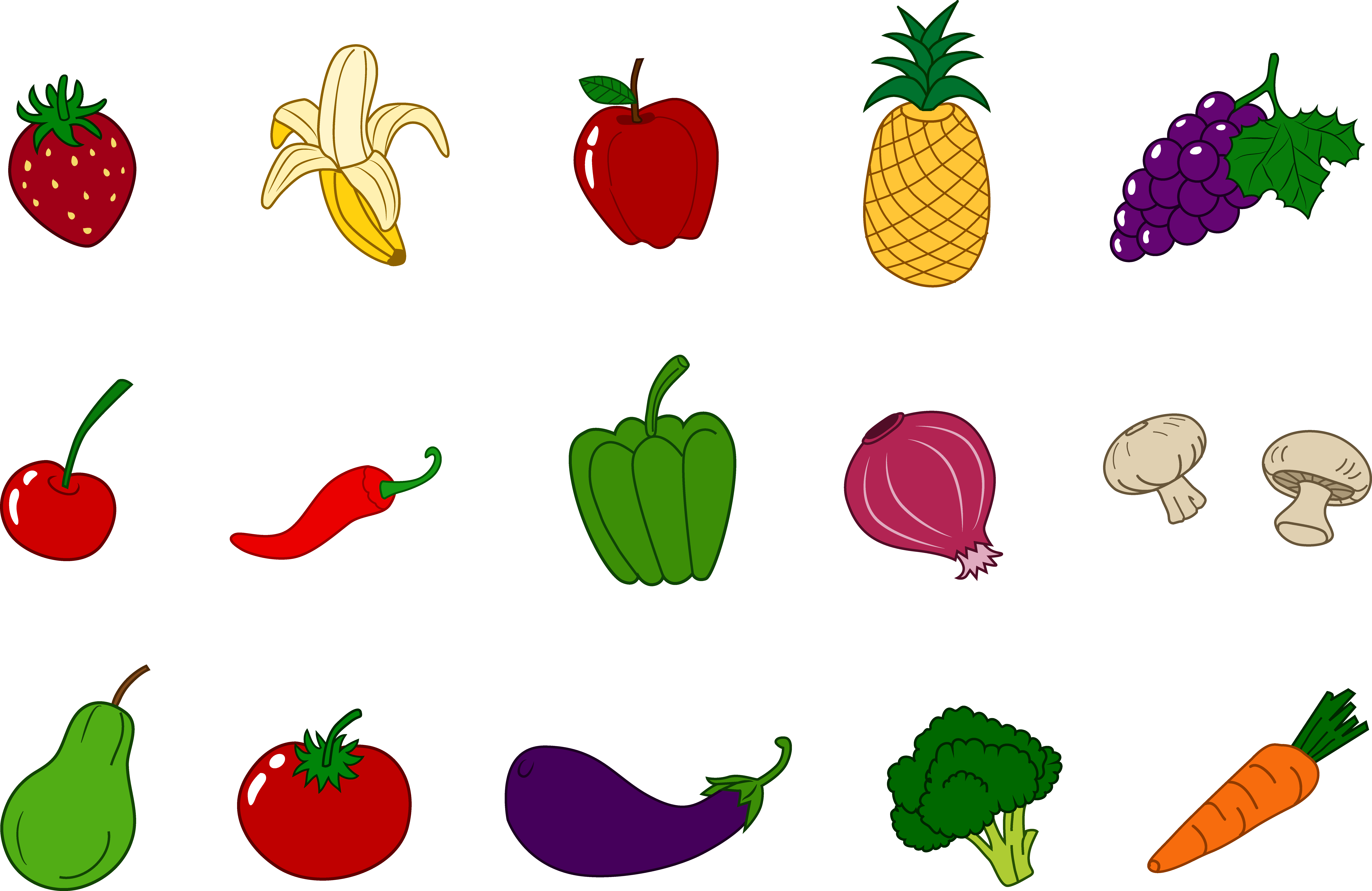 Fruits And Vegetables Clipart Set-Fruits And Vegetables Clipart Set-6