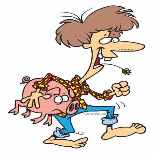 Funny Hillbilly Redneck With Pig Cartoon-Funny Hillbilly Redneck With Pig Cartoon Cut Outs Clipart Free-3
