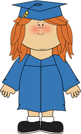 Girl Wearing Graduation Cap And Gown Cli-Girl Wearing Graduation Cap And Gown Clip Art Image Red Headed Girl-8