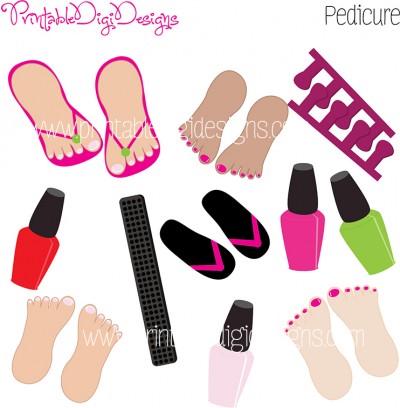 Girls Beauty Pedicure Pedi Graphics Clip-Girls Beauty Pedicure Pedi Graphics Clipart Set-2