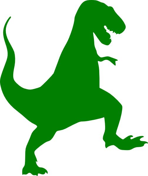 Green T-rex Silhouette Clip Art - Vector-Green T-rex Silhouette clip art - vector clip art online, royalty .-16