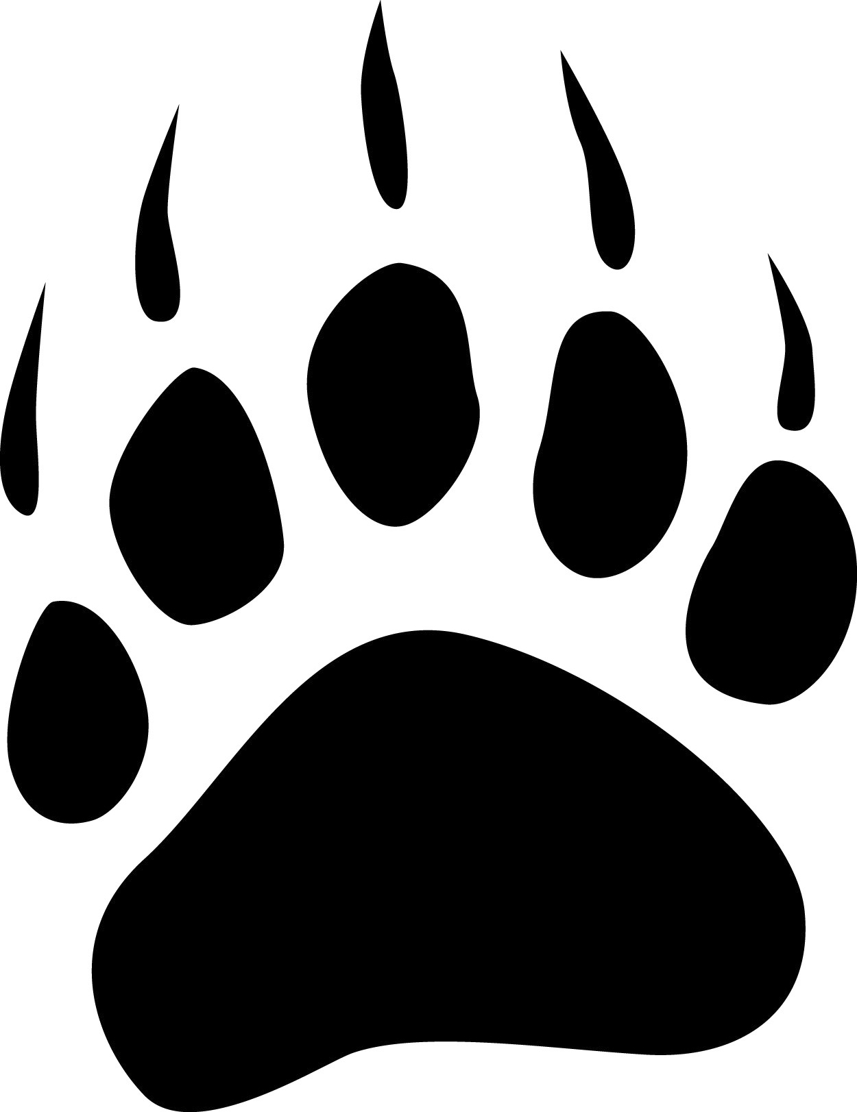 Grizzly Bear Paw Print Clipart-grizzly bear paw print clipart-15