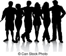 ... Group Of Friends - Silhouette Of A G-... Group of friends - Silhouette of a group of friends Group of friends Clipartby ...-11