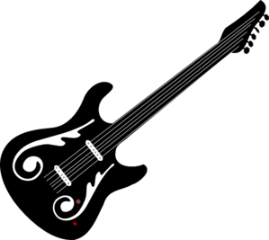 Guitar Clipart Black And White-guitar clipart black and white-4