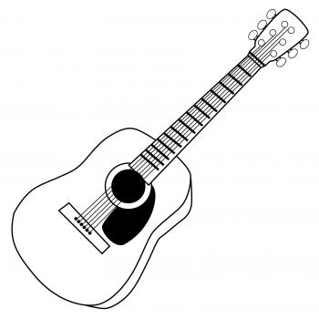 Guitar Black And White Guitar Clipart Bl-Guitar black and white guitar clipart black and white clipart-7